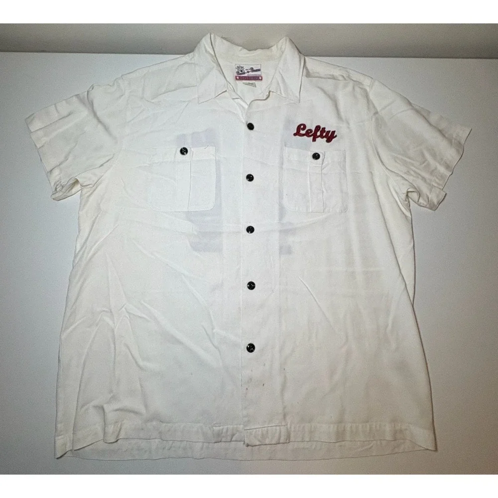 Vintage Lucky Brand Mens Embroidered Rayon 